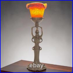 Bronze Art Deco Table Lamp L'Étoile Rouge Unique