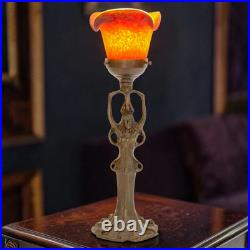Bronze Art Deco Table Lamp L'Étoile Rouge Unique