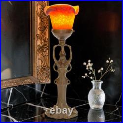Bronze Art Deco Table Lamp L'Étoile Rouge Unique