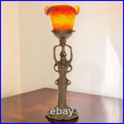 Bronze Art Deco Table Lamp L'Étoile Rouge Unique