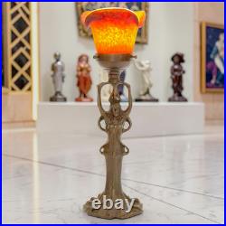 Bronze Art Deco Table Lamp L'Étoile Rouge Unique