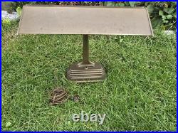 Bronze Colored Art Deco Metal Desk Lamp, 1930s