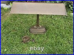 Bronze Colored Art Deco Metal Desk Lamp, 1930s