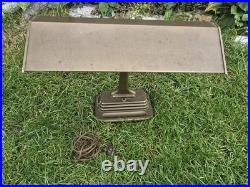 Bronze Colored Art Deco Metal Desk Lamp, 1930s