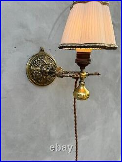 Bronze Gimbal Wall Lamp Ornate Ship Light Art Deco Style Wall Sconce