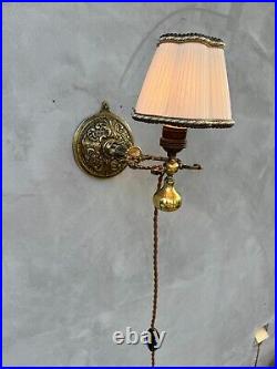 Bronze Gimbal Wall Lamp Ornate Ship Light Art Deco Style Wall Sconce