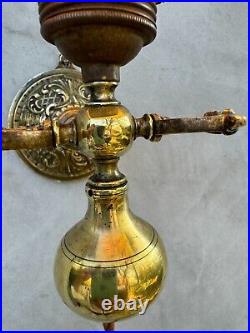 Bronze Gimbal Wall Lamp Ornate Ship Light Art Deco Style Wall Sconce