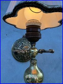 Bronze Gimbal Wall Lamp Ornate Ship Light Art Deco Style Wall Sconce