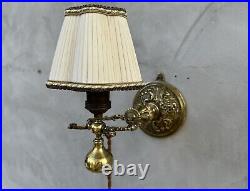 Bronze Gimbal Wall Lamp Ornate Ship Light Art Deco Style Wall Sconce