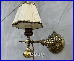 Bronze Gimbal Wall Lamp Ornate Ship Light Art Deco Style Wall Sconce
