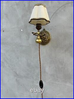 Bronze Gimbal Wall Lamp Ornate Ship Light Art Deco Style Wall Sconce
