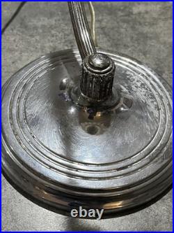 CHASE CHROME ART DECO LAMP with WHITE PETAL SHADE c. 1930'S