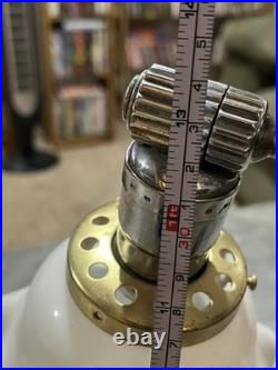 CHASE CHROME ART DECO LAMP with WHITE PETAL SHADE c. 1930'S