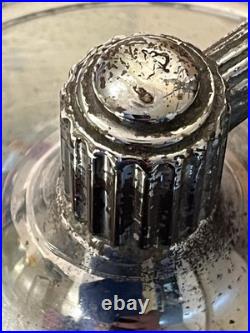 CHASE CHROME ART DECO LAMP with WHITE PETAL SHADE c. 1930'S