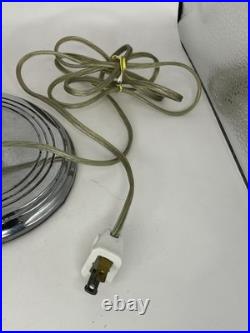 CHASE CHROME ART DECO LAMP with WHITE PETAL SHADE c. 1930'S