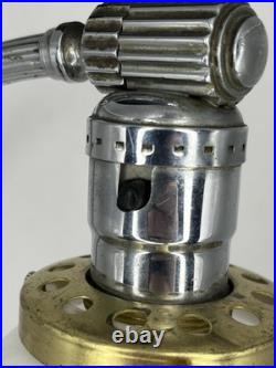 CHASE CHROME ART DECO LAMP with WHITE PETAL SHADE c. 1930'S