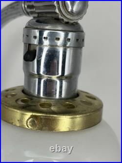 CHASE CHROME ART DECO LAMP with WHITE PETAL SHADE c. 1930'S