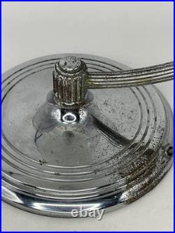 CHASE CHROME ART DECO LAMP with WHITE PETAL SHADE c. 1930'S