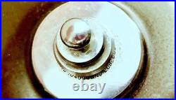 C. 1937 rare Faries Guardsman Machine Age Art Deco Lamp Dark Bronze & Nickel