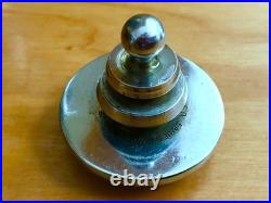 C. 1937 rare Faries Guardsman Machine Age Art Deco Lamp Dark Bronze & Nickel