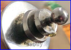 C. 1937 rare Faries Guardsman Machine Age Art Deco Lamp Dark Bronze & Nickel