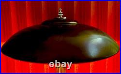 C. 1937 rare Faries Guardsman Machine Age Art Deco Lamp Dark Bronze & Nickel