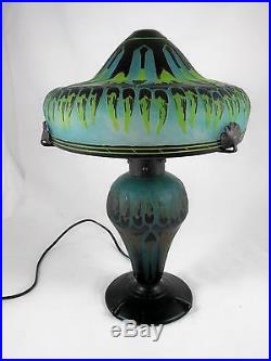 Charles Schneider French Art Deco Cameo Table Lamp C 1930's