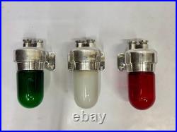 Christmas Holiday Wall Art Deco Marine Aluminum Wall Mount Lamp Fixture Set of 3