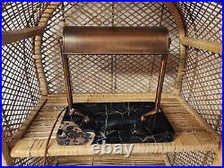 Circa 1930 Art Deco Waterman Brass Desk Lamp Onyx Marble Base