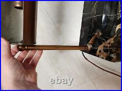 Circa 1930 Art Deco Waterman Brass Desk Lamp Onyx Marble Base