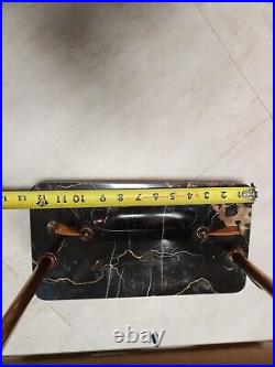 Circa 1930 Art Deco Waterman Brass Desk Lamp Onyx Marble Base