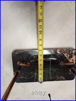 Circa 1930 Art Deco Waterman Brass Desk Lamp Onyx Marble Base