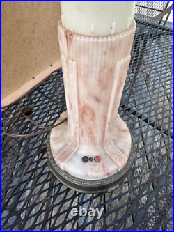 Circa 1930 Carl Swanson Art Deco Bakelite Skyscraper Table Lamp Americana Works