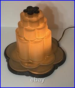 Consolidated Martele Modernizer Skyscraper Art Glass Art Deco Lamp All Original