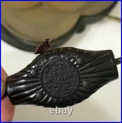 Consolidated Martele Modernizer Skyscraper Art Glass Art Deco Lamp All Original