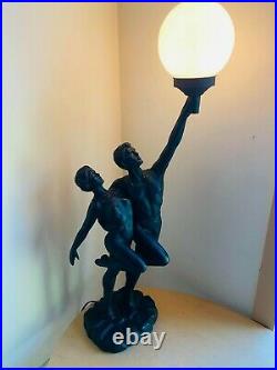 Crosa Art Deco Table Lamp Side by Side Male and Female