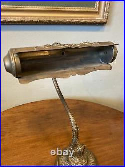 DEPOSE LAMP. RARE EDWARDIAN ART NOUVEAU BRASS DESK/PIANO LAMP c1910
