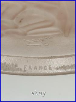 Degue French Art Deco Pink Frosted Glass Ceiling Fixture Lamp Shade France