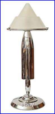 Design table lamp silver turbine decorative type retro mid century unique piece