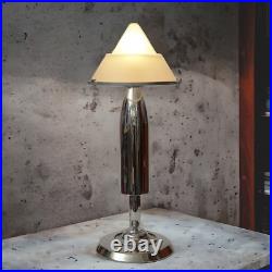 Design table lamp silver turbine decorative type retro mid century unique piece