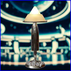 Design table lamp silver turbine decorative type retro mid century unique piece