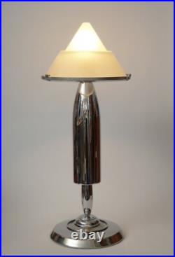 Design table lamp silver turbine decorative type retro mid century unique piece