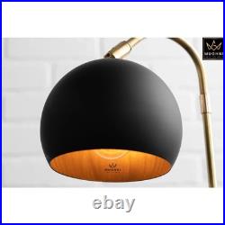 Desk Lamp Black & Brass Dome Lamp, Mid Century Reading