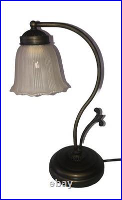Desk Lamp? Goose Neck Boudoir Brass Colored Art Deco Nouveau Tulip Flower