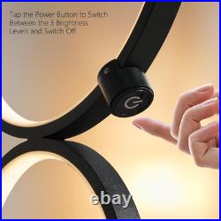 Dimmable 43.3 Modern LED Floor Lamp Unique Circle Design for Home & Office