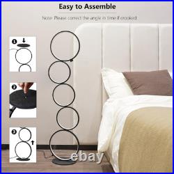 Dimmable 43.3 Modern LED Floor Lamp Unique Circle Design for Home & Office