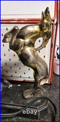 Double Gazelle Art Deco Radio Lamp 1930s Works Great In Nice Condition No Shade