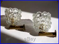ERCOLE BAROVIER art deco appliques sconces murano glass 30s 20s wall lamps