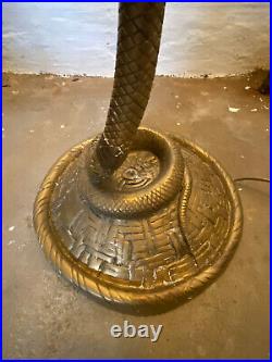 Edgar Brandt Snake Schlange Brass Messing Floor lamp stehlampe art deco nouveau