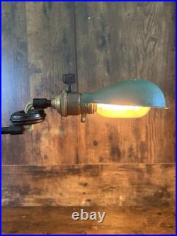 Edon Esrobert Industrial Art Deco Bench Lamp Cast Iron Light Antique